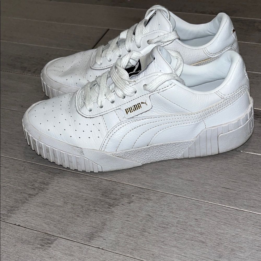 Puma Cali Classic White Leather Sneakers